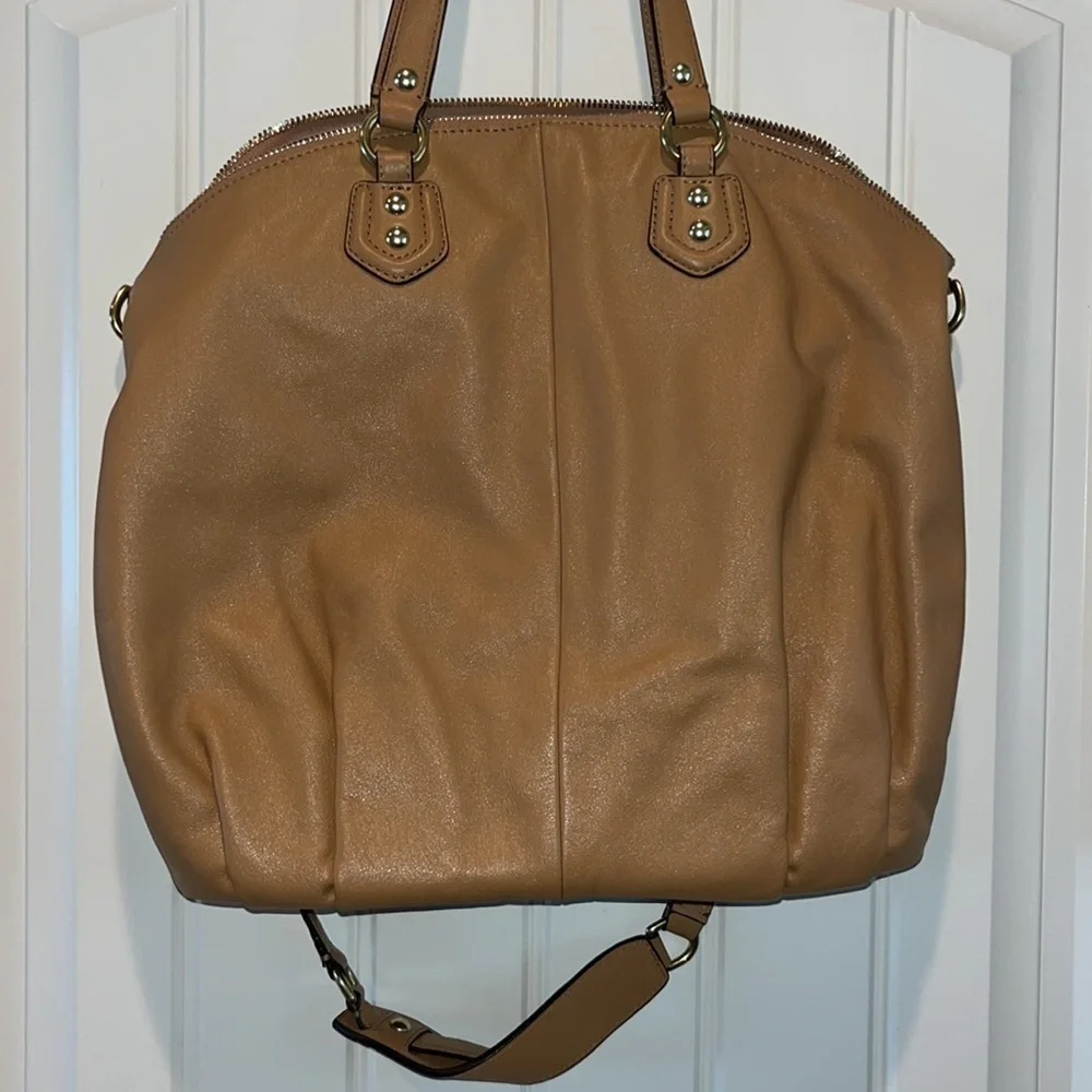 Tan leather Coach North South satchel purse large
Slouchy boho western - Picture 7 of 16